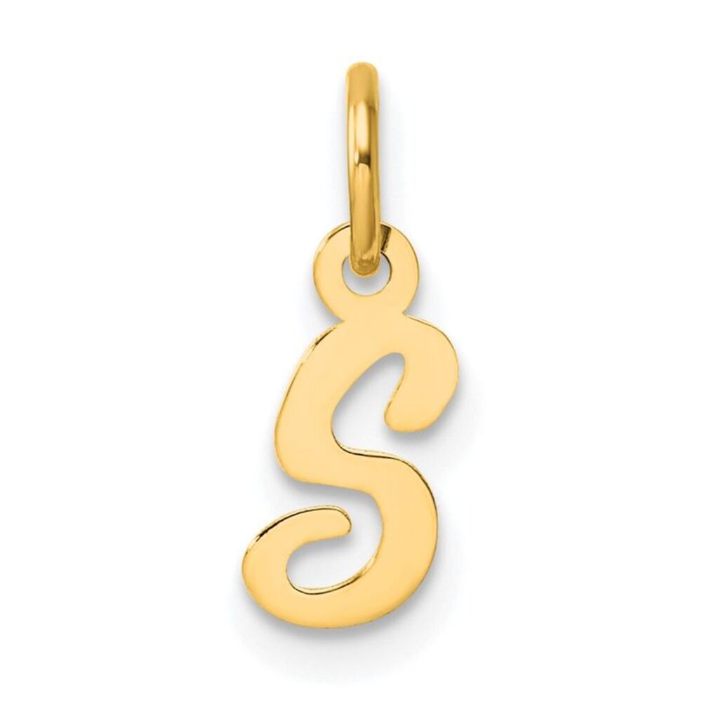 Kazi Luxury 14k Yellow Gold Small Script Letter I… - image 1